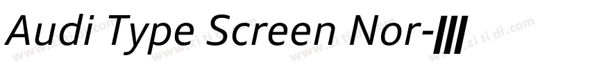 Audi Type Screen Nor字体转换 Audi Type Screen Nor字体转换